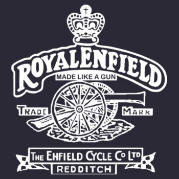 Retro Vintage Royal Enfield Made Like  a Gun Logo - AWDis College Hoodie Design